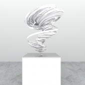 Alice Aycock, "Goya", 2023 (Digital Rendering), White powder coated aluminium, 111 x 95 x 95 cm | 43 3/4 x 37 3/8 x 37 3/8 in, Edition of 5 plus 2 artist's proofs (#5/5)