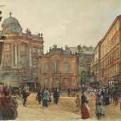 ALT, Rudolf 1812 – 1905, Das Alte Burgtheater am Michaelerplatz 1880,  € 50.000 – € 80.000,  Signiert, datiert links unten: R. Alt 1880