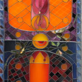 Alvaro Barrington The Garden, Stained Glass for Rodman, Oct 2023, 2023 Stained glass 244 x 183 x 20 cm (96.06 x 72.05 x 7.87 in)