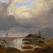 Andreas Achenbach (1815 - 1910) Skandinavische Landschaft Öl aus Leinwand | Signiert und datiert unten links: Achenbach 1837