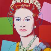 Andy Warhol (1928 - 1987) Queen Elizabeth II of the United Kingdom, aus der Serie Reigning Queens, 1985, signiert, nummeriert, Ed. 9/40, Siebdruck in Farbe auf Lenox Museumskarton, 100 x 80 cm, erzielter Preis € 271.750