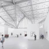 Ansicht der großen Ausstellungshalle im sanierten Haus der Photographie © Krekeler Architekten Generalplaner GmbH