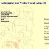 Unternehmenslogo Antiquariat und Verlag Frank Albrecht