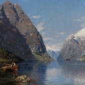 Anton G. Rasmussen Ein norwegischer Fjord im Sommer, Museum Kunst der Westküste, Alkersum/Föhr, Foto: Lukas Spörl