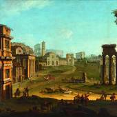 Antonio Joli (1700 - 1777) Der Campo Vaccino in Rom, Öl/Leinwand, 120 x 170 cm Schätzwert € 200.000 - 300.000 Auktion 9. April 2014 