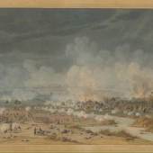  Wilhelm von Kobell, Die Schlacht bei Hanau am 30.Oktober 1813  Aquarell über Graphitstift, 580 x 889 mm  © Staatliche Graphische Sammlung München