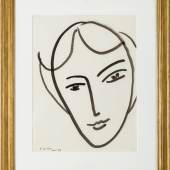 Lot 97 - Henri Matisse (1869-1954), Tête de Jeune Fille, Tusche, 1950 Startpreis: 90.000 €