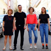 Auf 'ne Limo Lene Benz, Adrian Judt, Susanne Mariacher und Helene Schauer Foto (c) Frank Schwenk 2018