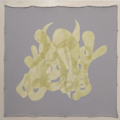 Aus der Serie 'Fantasmi', Tusche auf Leinwand, 2018, 57 x 57 cm