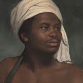 B01 Defregger Porträt eines Afrikaners mit weißem Kopftuch 1862 Privatbesitz