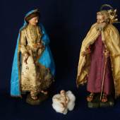Die Heilige Familien der Krippe aus Genau, die im Winter 2021/22 zu Gast im Volkskunstmuseum ist.  © Museo Giannettino Luxoro - Comune di Genova 