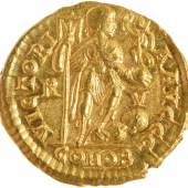  Solidus des Honorius, Gold, 408–423 n. Chr. in Ravenna geprägt. Fundort: Zirl, Martinsbühel © TLM