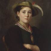 B07 Defregger Porträt eines Mädchens 1891 Privatbesitz