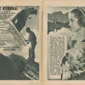  Seiten aus einem Filmkurier zum Film „Der Rebell“ von Luis Trenker, 1932 TLMF, Historische Sammlungen © TLM