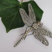 Libellen-Brosche, Silber auf Gold, ca. 8ct Diamanten und 3ct naturgelbe Brillianten, Russland um 1900 (Sabine Füchter, München)