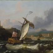 Ludolf Backhuysen, Hafen von Plymouth (Bewegte See), 1693, Öl auf Leinwand, 86,5 x 112,5 cm, Foto: Gabriele Bröcker © Staatliches Museum Schwerin