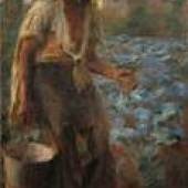 Giacomo Balla
Der Bauer (Il contadino), 1903
Teil des «Polyptychon der
Lebenden»
Öl auf Leinwand, 172 x 112 cm
Accademia Nazionale di San
Luca, Rom
© 2008 ProLitteris, Zürich