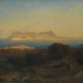 ANSICHT VON GIBRALTAR  Fritz Bamberger (1814-1873) Ansicht von Gibraltar 1863 Öl auf Leinwand 100,0 x 147,0 cm © Bayerische Staatsgemäldesammlungen München – Sammlung Schack