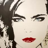 Bambi Street Artist Cara Delevigne Stencil on paper. 35 x 47 inch / 89 x 119 cm Edition: 50 Handisgned and numbered.