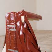 Barricade (English Red / Vene-tian Red), 2023Oil and acrylic on canvas, metal81 x 101 x 81 cm | 32 x 40 x 32 in
