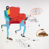 Jean-Michel Basquiat Light Blue Movers, 1987 Acryl und Ölkreide auf Leinwand Nicola Erni Collection, Reto Pedrini Photography © Estate of Jean-Michel Basquiat. Licensed by Artestar, New York