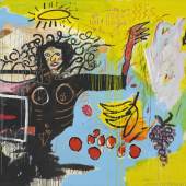  Jean-Michel Basquiat, Untitled (Woman with Roman Torso [Venus]), 1982  Acryl und Ölstift auf Leinwand, 241 x 419,7 cm Privatsammlung © Estate of Jean-Michel Basquiat. Licensed by Artestar, New York Foto: Robert Bayer 