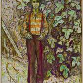 Billy Childish boy and fig tree, 2013 Öl und Kohle auf Leinen 244 x 183 cm © Billy Childish, Carl Freedman London, Lehmann Maupin New York, neugerriemschneider Berlin