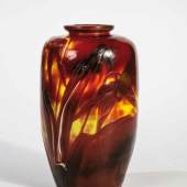Bedeutende Vase mit Orchidee Christian Frères & Fils, Meisenthal, 1898 - 1907 Farbloses Glas, Schätzpreis:	3.000 - 3.500 EUR