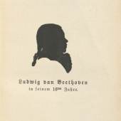 Der junge Beethoven; Nachdruck der Silhouette von Josef Neesen; 1838 – © Österreichische Nationalbibliothek