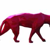 Artist: Richard Orlinski Work: "Red Panther", sculpture Courtesy by Bel-Air Fine Art, Genève / Switzerland