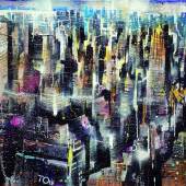 Bernhard Vogel, Salzburg, „New York Midtown mit Empire State Building“, Mixed Media, 80 x 120 cm