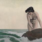Félix Vallotton Baigneuse au rocher, 1911 Öl auf Leinwand, 113 x 146 cm Stiftung für Kunst, Kultur und Geschichte, Winterthur