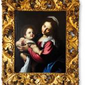 Madonna mit Kind Lodovico da Cigoli Cardi (1559 - 1613), Maler und Architekt, Italien, etwa 1610, alte Rahmung, rückseitig alte Auktionsnummer (Christies, London 1970‘er Jahre) Wieland Axel, Stand Nr. 09