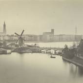 Binnenalster mit Stadtpanorama, unbekannter Fotograf, 1865  Foto SHMH 