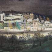Reinhold Nägele (1886-1972): Weißenhofsiedlung Stuttgart bei Nacht, 1928, Maier & Co. Fine Art, Stuttgart © VG Bild-Kunst, Bonn 2019