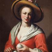 Abraham Bloemaert, Umkreis (1566 - 1651) Die Eierverkäuferin Öl auf Leinwand, auf Holz, 79,5 x 61 cm Schätzpreis: € 5.000 – 7.000,-