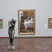 Ausstellungsansicht “Kunst der Moderne“ im Städel Museum, im Vordergrund August Rodins „Eva“, 1881; Foto: Norbert Miguletz
