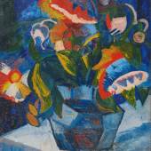 Fritz Schaefler (1888 – 1954) Blumenbild 7 | 1920er Jahre | Eitempera auf Leinwand | 97×80,5cm