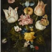 BOSSCHAERT, AMBROSIUS d. Ä.
(Antwerpen 1573 - 1621 Den Haag).
Blumenstillleben mit Schmetterlingen
und Muschel. Um 1608.
Öl auf Kupfer26 x 18,1 cm.
Schätzung: CHF 2,5 - 3,5 Mio.
