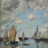 Boudin Eugène Die Mole in Trouville bei Flut ca. 1888-95 Peindre en Normandie © Région Normandie Foto Patrick Merret