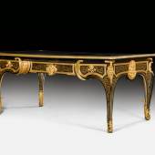 BUREAU-PLAT „AUX TÊTES DE SATYRE“, Régence, von A.C. BOULLE, Paris, um 1720. CHF 1 500 000 / 2 500 000