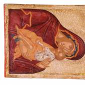 Gottesmutter Glykophilousa (Die Süßküssende) Italo-kretisch, um 1500 38 x 30 cm Bild: Brenske Galler