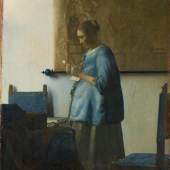 Johannes Vermeer, 'Brieflezende vrouw', ca. 1662 - 1663 (voor restauratie)