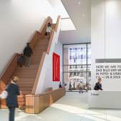 Visualisierung Foyer und Kassenbereich des neuen Bucerius Kunst Forums © Architekten von Gerkan, Marg und Partner (gmp)