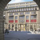 Visualisierung Zugang des neuen Bucerius Kunst Forums vom Alten Wall (Adolphsplatz) © Art-Invest Real Estate GmbH & Co. KG