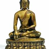 Buddha Akshobhya Tibet | 13./14. Jh. Bronze | H. 14cm Schätzpreis: 17.000 – 22.000 Euro