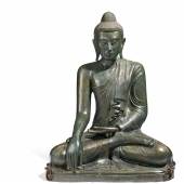 Beeindruckend große Figur des erleuchteten Buddha Burma/Myanmar | Mandalay Datiert 1876 | Bronze Ergebnis: 53.760 Euro