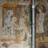 St. Martin in Waiblingen, Wandmalereien, während der Restaurierung © Roland Rossner/Deutsche Stiftung Denkmalschutz