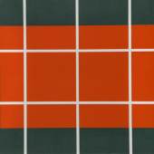 Donald Judd, Ohne Titel, 1992-93 Holzschnitt in Orange und Blau auf Japanpapier Echizen kozo, 57,9 x 80 cm © Stedelijk Museum Amsterdam, Amsterdam