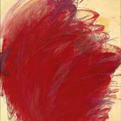  Arnulf Rainer  Ohne Titel (Rotes Bild). 1959. Mischtechnik auf Leinwand. 72,5 × 56,5 cm. EUR 130.000 – 160.000